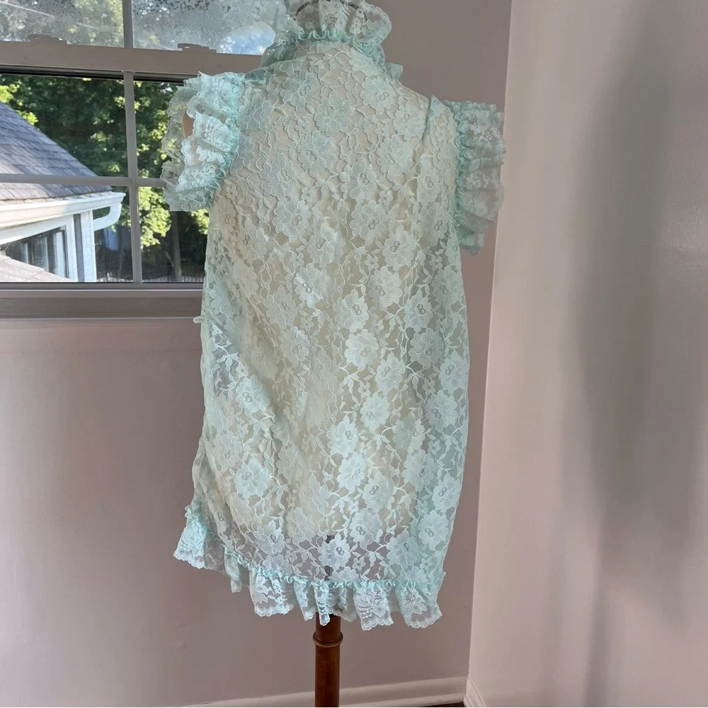 Vintage Val Mode Lace Bed Jacket, Mini Robe 1950s - Picture 2 of 5